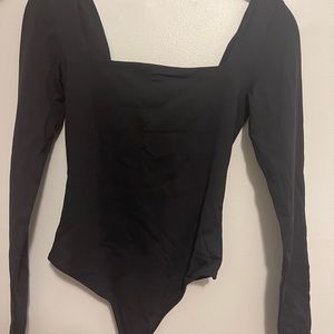 Aritzia black square neck bodysuit size small